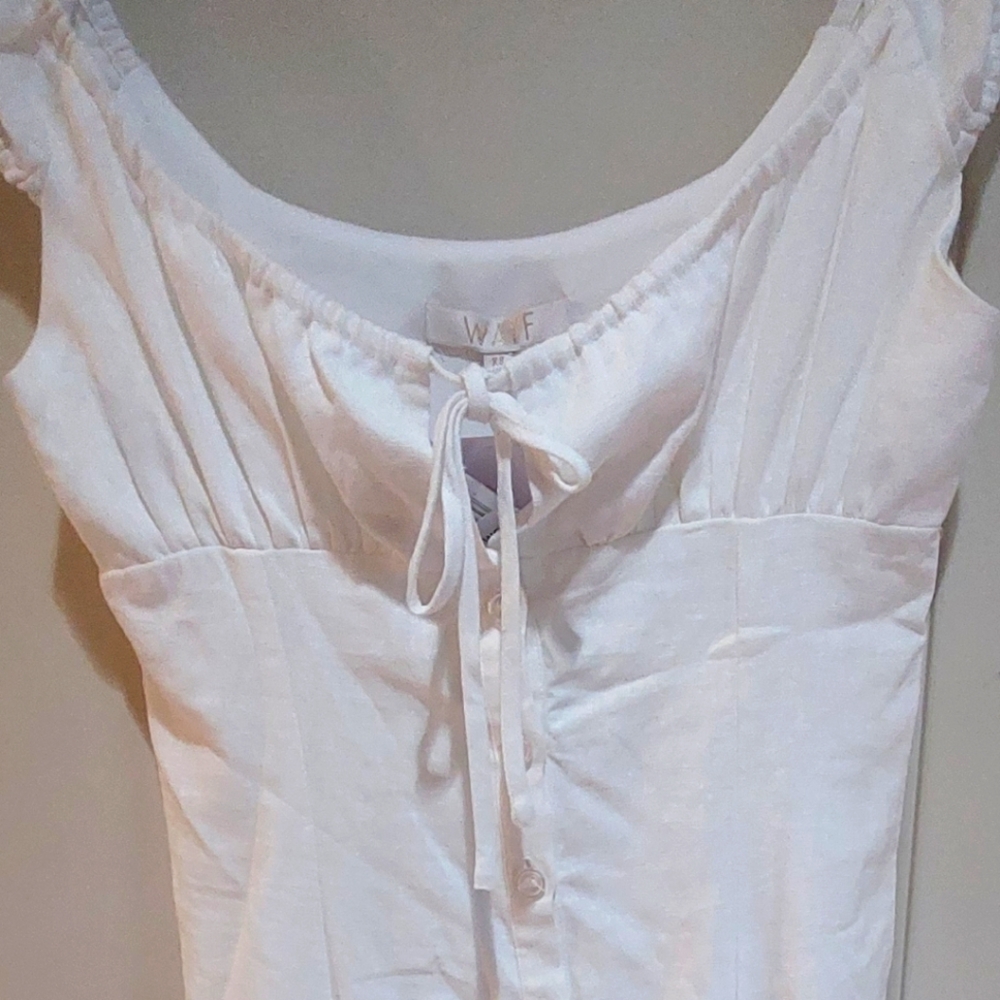 WAYF Women's Ivory Sleeveless Dress Size - XSmall